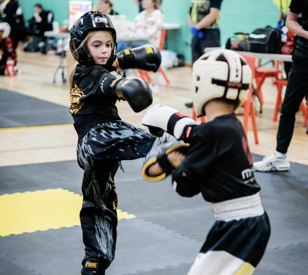 A Karate Kidz class at Byrne Black Belt Academy